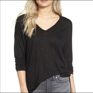 Madewell Anthem long sleeve tee in BLACK